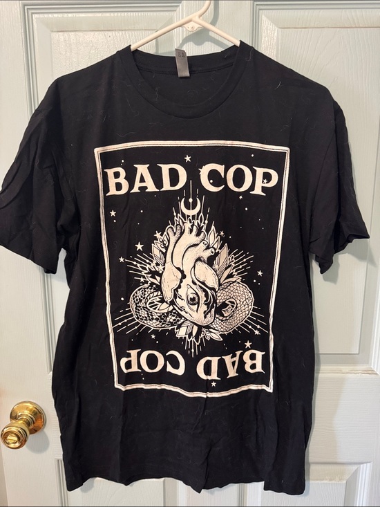 Next Level Apparel Other - Bad Cop Bad Cop Black Band T-Shirt with White Print
